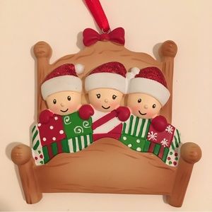 PolarX triplets three kids family Christmas tree ornament